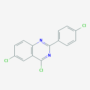 molecular formula C14H7Cl3N2 B118140 4,6-Dichloro-2-(4-chlorophenyl)quinazoline CAS No. 144924-32-3