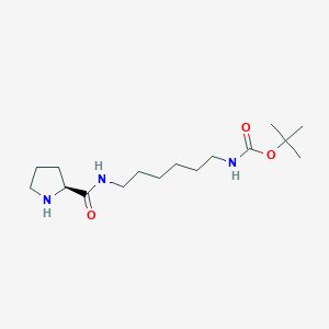 tert-butyl N-[6-[[(2S)-pyrrolidine-2-carbonyl]amino]hexyl]carbamate