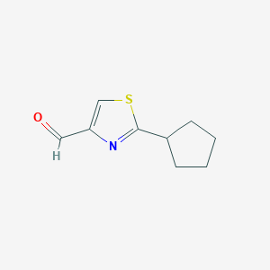 molecular formula C9H11NOS B11814077 2-Cyclopentylthiazole-4-carbaldehyde 