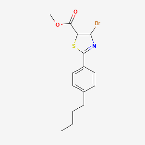 molecular formula C15H16BrNO2S B11814106 Methyl 4-bromo-2-(4-butylphenyl)thiazole-5-carboxylate 