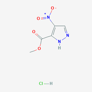 molecular formula C5H6ClN3O4 B11814131 methyl 4-nitro-1H-pyrazole-3-carboxylate hydrochloride 
