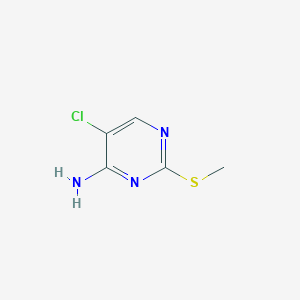 molecular formula C5H6ClN3S B11814147 5-Chloro-2-(methylthio)pyrimidin-4-amine 
