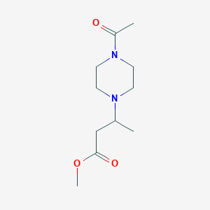 molecular formula C11H20N2O3 B11814151 Methyl 3-(4-Acetylpiperazin-1-yl)butanoate 