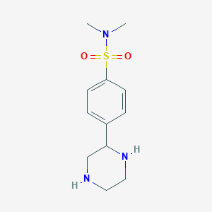 molecular formula C12H19N3O2S B11814158 N,N-Dimethyl-4-(piperazin-2-yl)benzenesulfonamide 