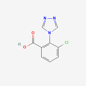 molecular formula C9H6ClN3O2 B11814187 3-Chloro-2-(4H-1,2,4-triazol-4-yl)benzoic acid 