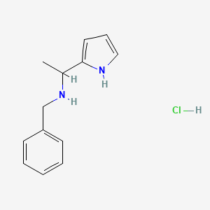 molecular formula C13H17ClN2 B11814220 N-Benzyl-1-(1H-pyrrol-2-yl)ethanamine hydrochloride 