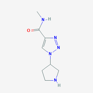 molecular formula C8H13N5O B11814361 N-Methyl-1-(pyrrolidin-3-yl)-1H-1,2,3-triazole-4-carboxamide 