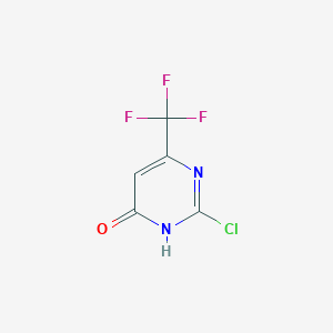 molecular formula C5H2ClF3N2O B11814378 2-Chloro-6-(trifluoromethyl)pyrimidin-4-ol 