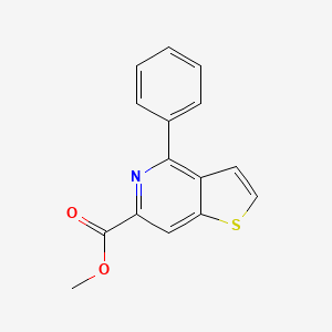 molecular formula C15H11NO2S B11814440 Methyl 4-phenylthieno[3,2-c]pyridine-6-carboxylate 