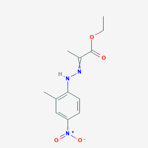 molecular formula C12H15N3O4 B11814496 Ethyl 2-[(2-methyl-4-nitrophenyl)hydrazinylidene]propanoate 