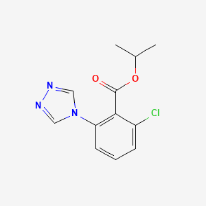 molecular formula C12H12ClN3O2 B11814528 Isopropyl2-chloro-6-(4H-1,2,4-triazol-4-yl)benzoate 