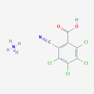 molecular formula C8H5Cl4N2O2+ B11814529 Benzoic acid, 2,3,4,5-tetrachloro-6-cyano-, ammonium salt 