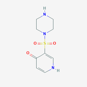 molecular formula C9H13N3O3S B11814603 3-(Piperazin-1-ylsulfonyl)pyridin-4-ol 