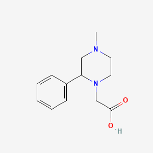 molecular formula C13H18N2O2 B11814626 2-(4-Methyl-2-phenylpiperazin-1-YL)acetic acid 