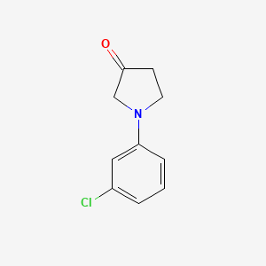 molecular formula C10H10ClNO B11814632 1-(3-Chlorophenyl)pyrrolidin-3-one 