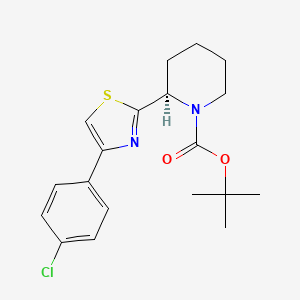 molecular formula C19H23ClN2O2S B11814688 (R)-Tert-butyl 2-(4-(4-chlorophenyl)thiazol-2-YL)piperidine-1-carboxylate CAS No. 1089729-73-6