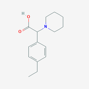 molecular formula C15H21NO2 B11814703 2-(4-Ethylphenyl)-2-(piperidin-1-yl)acetic acid 