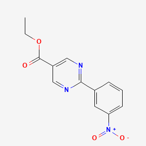 molecular formula C13H11N3O4 B11814849 Ethyl 2-(3-nitrophenyl)pyrimidine-5-carboxylate 