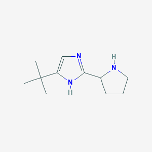 molecular formula C11H19N3 B11814985 4-(tert-Butyl)-2-(pyrrolidin-2-yl)-1H-imidazole 
