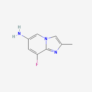 molecular formula C8H8FN3 B11814997 8-Fluoro-2-methylimidazo[1,2-a]pyridin-6-amine 