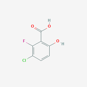 molecular formula C7H4ClFO3 B11815017 Benzoic acid, 3-chloro-2-fluoro-6-hydroxy- 