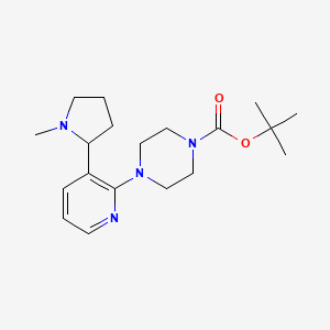 molecular formula C19H30N4O2 B11815028 tert-Butyl 4-(3-(1-methylpyrrolidin-2-yl)pyridin-2-yl)piperazine-1-carboxylate 