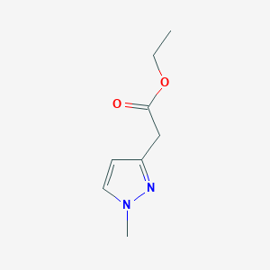 molecular formula C8H12N2O2 B11815139 ethyl 2-(1-methyl-1H-pyrazol-3-yl)acetate 