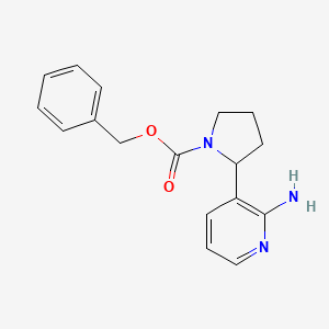 molecular formula C17H19N3O2 B11815173 Benzyl 2-(2-aminopyridin-3-yl)pyrrolidine-1-carboxylate 
