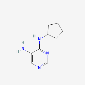 molecular formula C9H14N4 B11815188 N4-Cyclopentylpyrimidine-4,5-diamine 