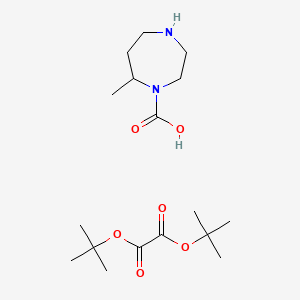 molecular formula C17H32N2O6 B11815204 Ditert-butyl oxalate;7-methyl-1,4-diazepane-1-carboxylic acid 