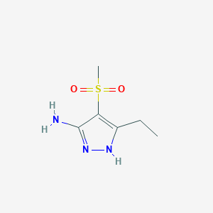 molecular formula C6H11N3O2S B11815269 3-Ethyl-4-(methylsulfonyl)-1H-pyrazol-5-amine 
