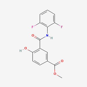 molecular formula C15H11F2NO4 B11815279 Methyl 3-(2,6-difluorophenylcarbamoyl)-4-hydroxybenzoate 