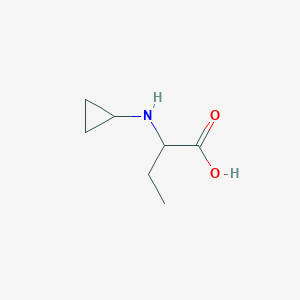 molecular formula C7H13NO2 B11815286 2-(Cyclopropylamino)butanoic acid 
