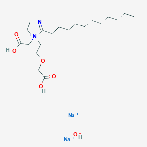 molecular formula C20H38N2Na2O6+2 B11815365 Disodium;2-[1-[2-(carboxymethoxy)ethyl]-2-undecyl-4,5-dihydroimidazol-1-ium-1-yl]acetic acid;hydroxide 
