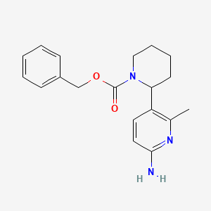 molecular formula C19H23N3O2 B11815437 Benzyl 2-(6-amino-2-methylpyridin-3-yl)piperidine-1-carboxylate 