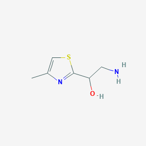 molecular formula C6H10N2OS B11815495 2-Amino-1-(4-methylthiazol-2-YL)ethanol 