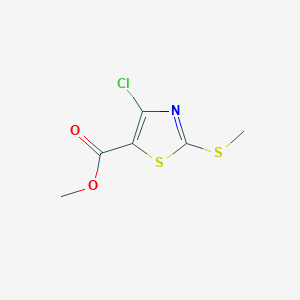 molecular formula C6H6ClNO2S2 B11815519 Methyl 4-chloro-2-(methylthio)thiazole-5-carboxylate 
