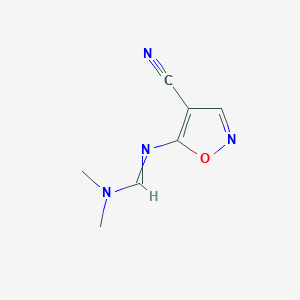 molecular formula C7H8N4O B11815574 N'-(4-Cyanoisoxazol-5-yl)-N,N-dimethylformimidamide 