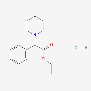 molecular formula C15H22ClNO2 B11815578 Ethyl 2-phenyl-2-(piperidin-1-yl)acetate hydrochloride CAS No. 22083-18-7