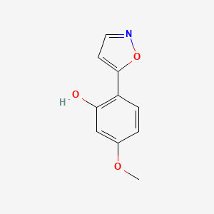 molecular formula C10H9NO3 B11815586 2-(Isoxazol-5-yl)-5-methoxyphenol 