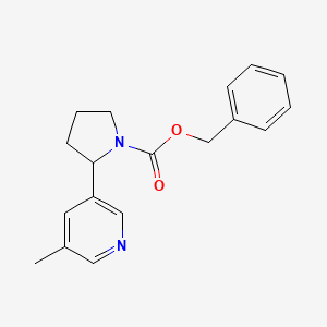 molecular formula C18H20N2O2 B11815614 Benzyl 2-(5-methylpyridin-3-yl)pyrrolidine-1-carboxylate 