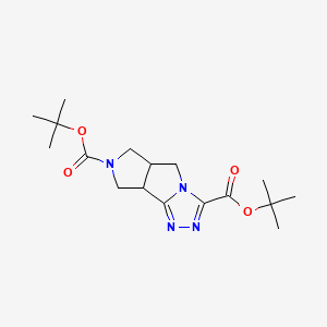 molecular formula C17H26N4O4 B11815655 Ditert-butyl 3,4,6,10-tetrazatricyclo[6.3.0.02,6]undeca-2,4-diene-5,10-dicarboxylate 
