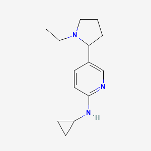 molecular formula C14H21N3 B11815663 N-Cyclopropyl-5-(1-ethylpyrrolidin-2-yl)pyridin-2-amine 