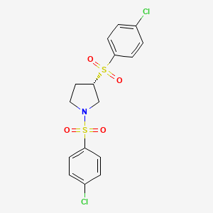 molecular formula C16H15Cl2NO4S2 B11815674 (S)-1,3-bis(4-chlorophenylsulfonyl)pyrrolidine 