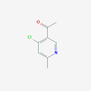 molecular formula C8H8ClNO B11815697 1-(4-Chloro-6-methylpyridin-3-YL)ethanone 