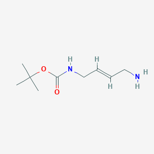 molecular formula C9H18N2O2 B118157 tert-Butyl (4-aminobut-2-en-1-yl)carbamate CAS No. 146394-99-2
