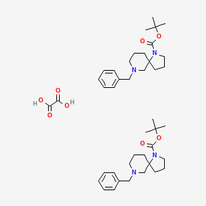molecular formula C42H62N4O8 B11815748 tert-butyl 9-benzyl-1,9-diazaspiro[4.5]decane-1-carboxylate;oxalic acid 