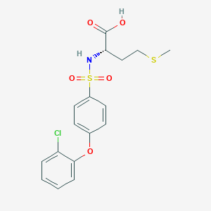 molecular formula C17H18ClNO5S2 B11815754 Methionine,N-[[4-(2-chlorophenoxy)phenyl]sulfonyl]- 