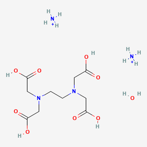 molecular formula C10H26N4O9+2 B11815757 Diazanium;2-[2-[bis(carboxymethyl)amino]ethyl-(carboxymethyl)amino]acetic acid;hydrate 