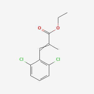 molecular formula C12H12Cl2O2 B11815776 ethyl 3-(2,6-dichlorophenyl)-2-methylprop-2-enoate 